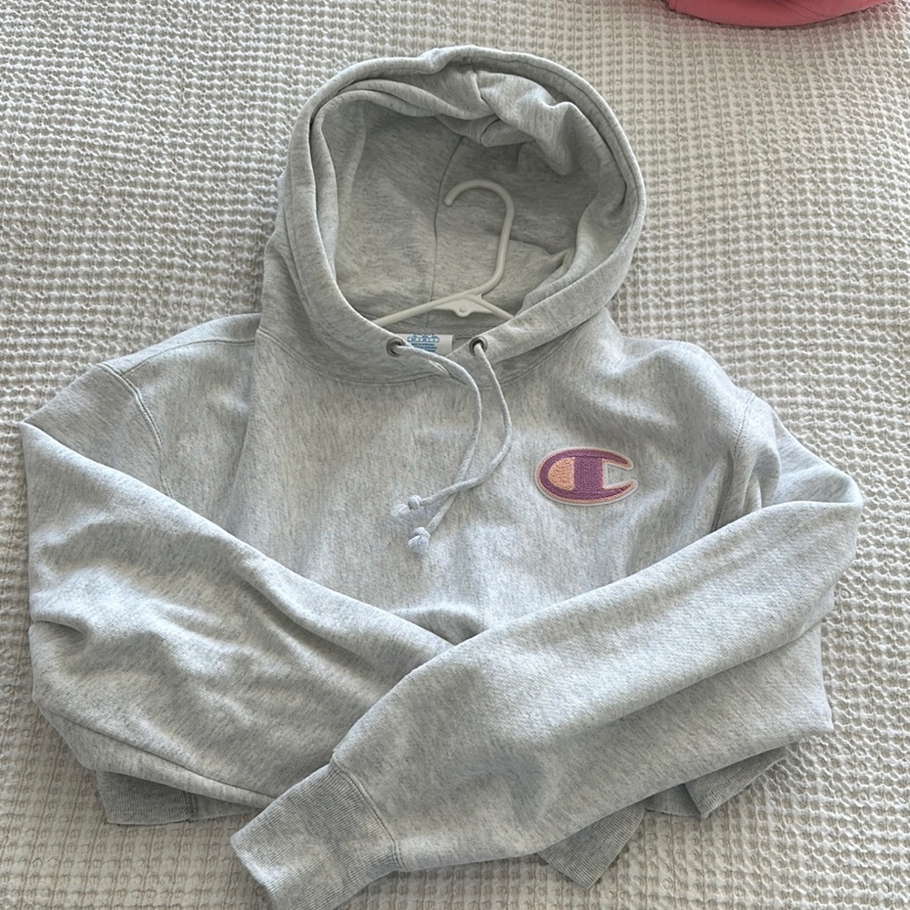 Champion grey cropped sweater size small